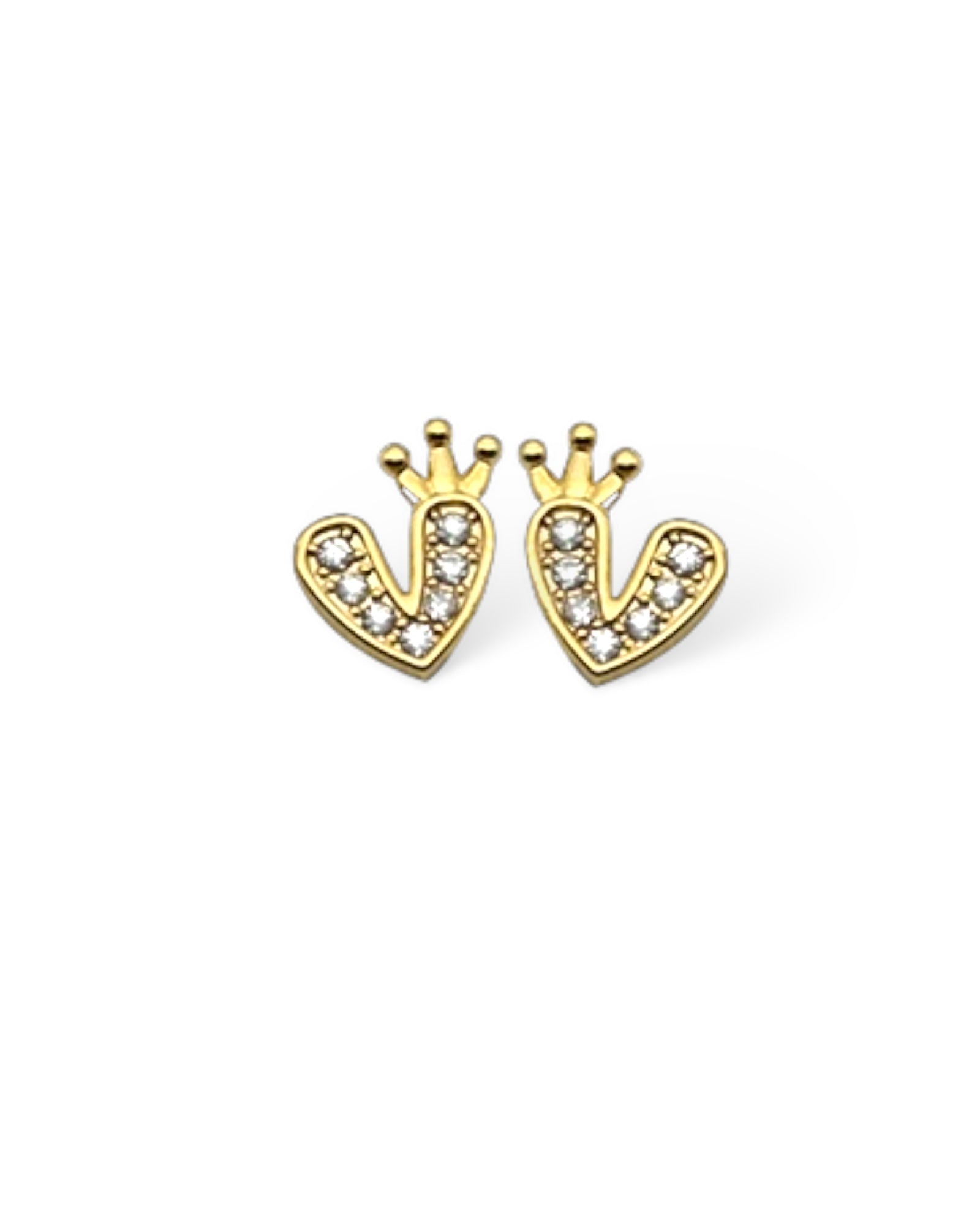 Queen love 18k gold plated waterproof earrings