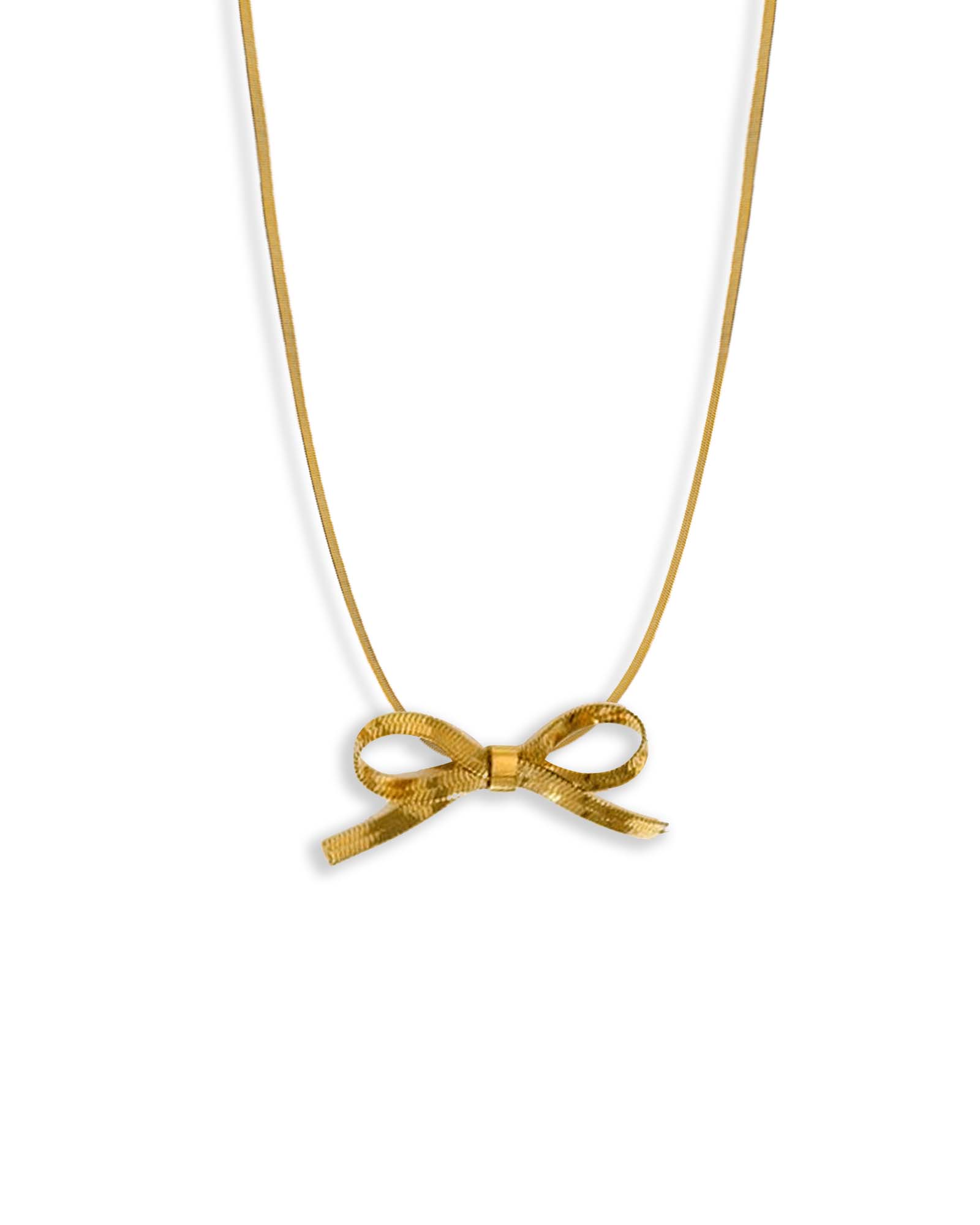 Bow tie pendant necklace