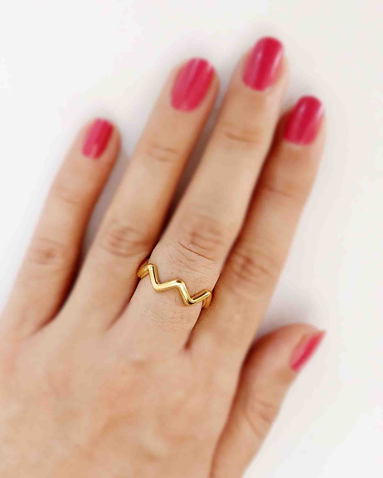 Crowing glory 18K Gold Plated V ring