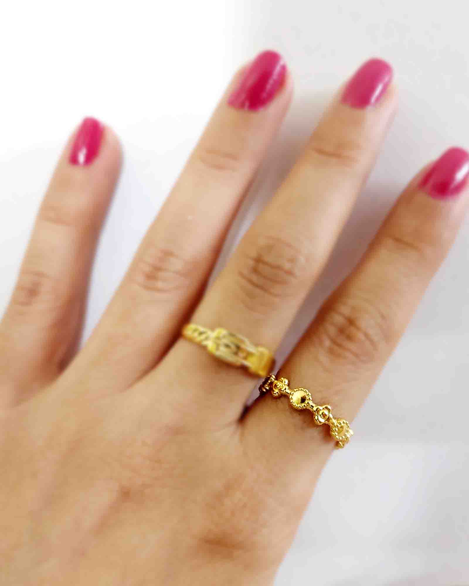 Flower Band 18K Gold Plated ring