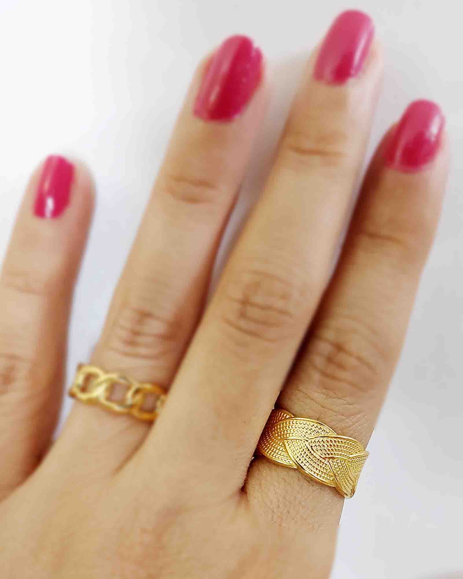 Knotted 18K Gold Plated ring