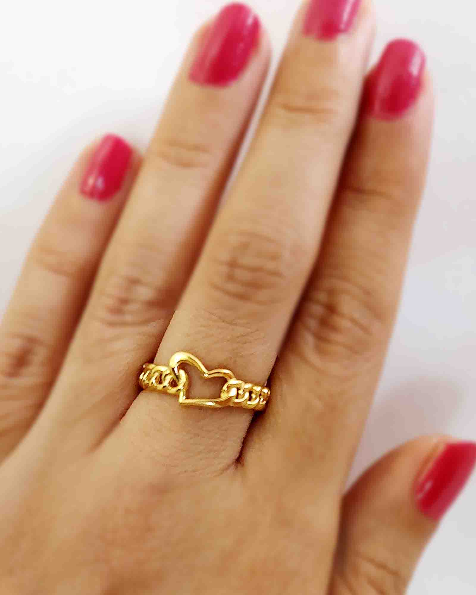 Love Chain 18K Gold Plated ring