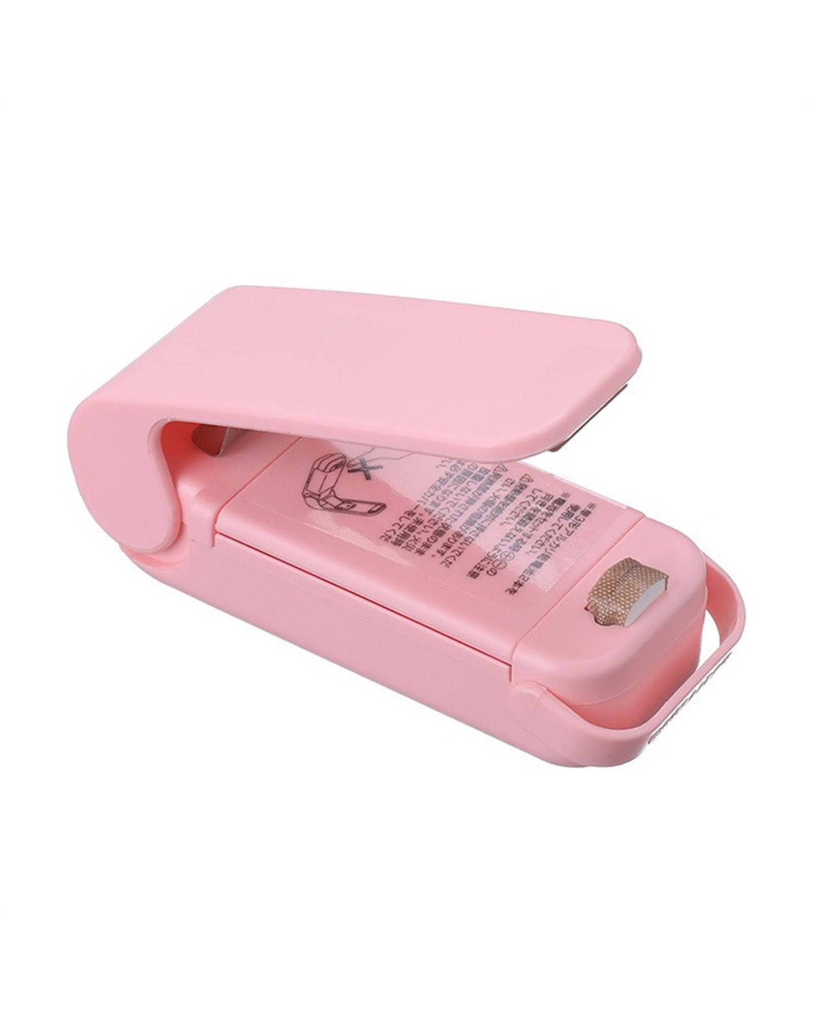 Portable & Pink Mini Sealing Machine, Handheld Packet Sealer for Food, Snacks, Chips, Fresh Storage, Plastic Bags Sealing Machine, 1 YEAR Warranty