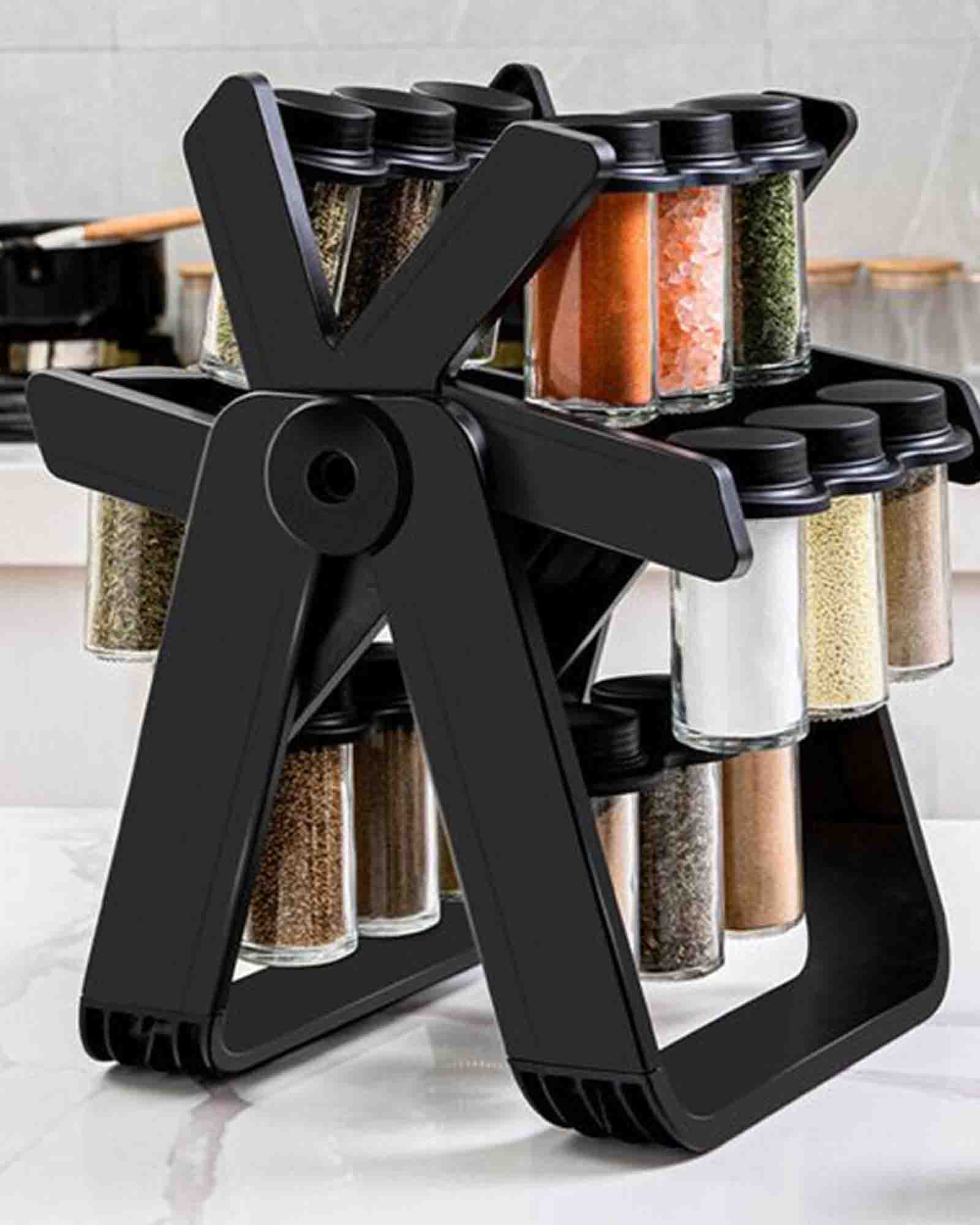 Rotating Ferris Wheel Glass Seasoning Rack