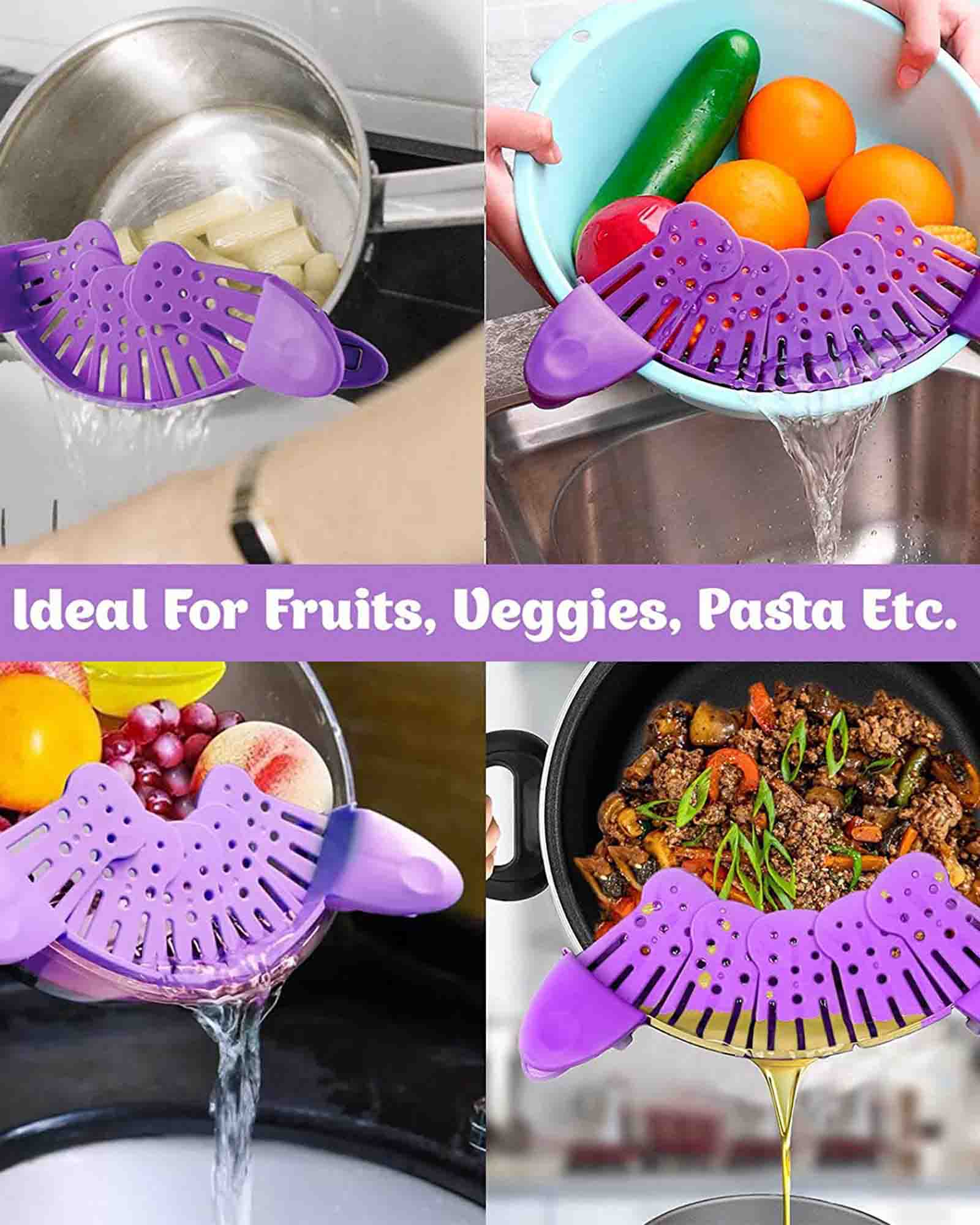 Detachable Telescopic Strainer Folding Strainer / Pot Side Strainer