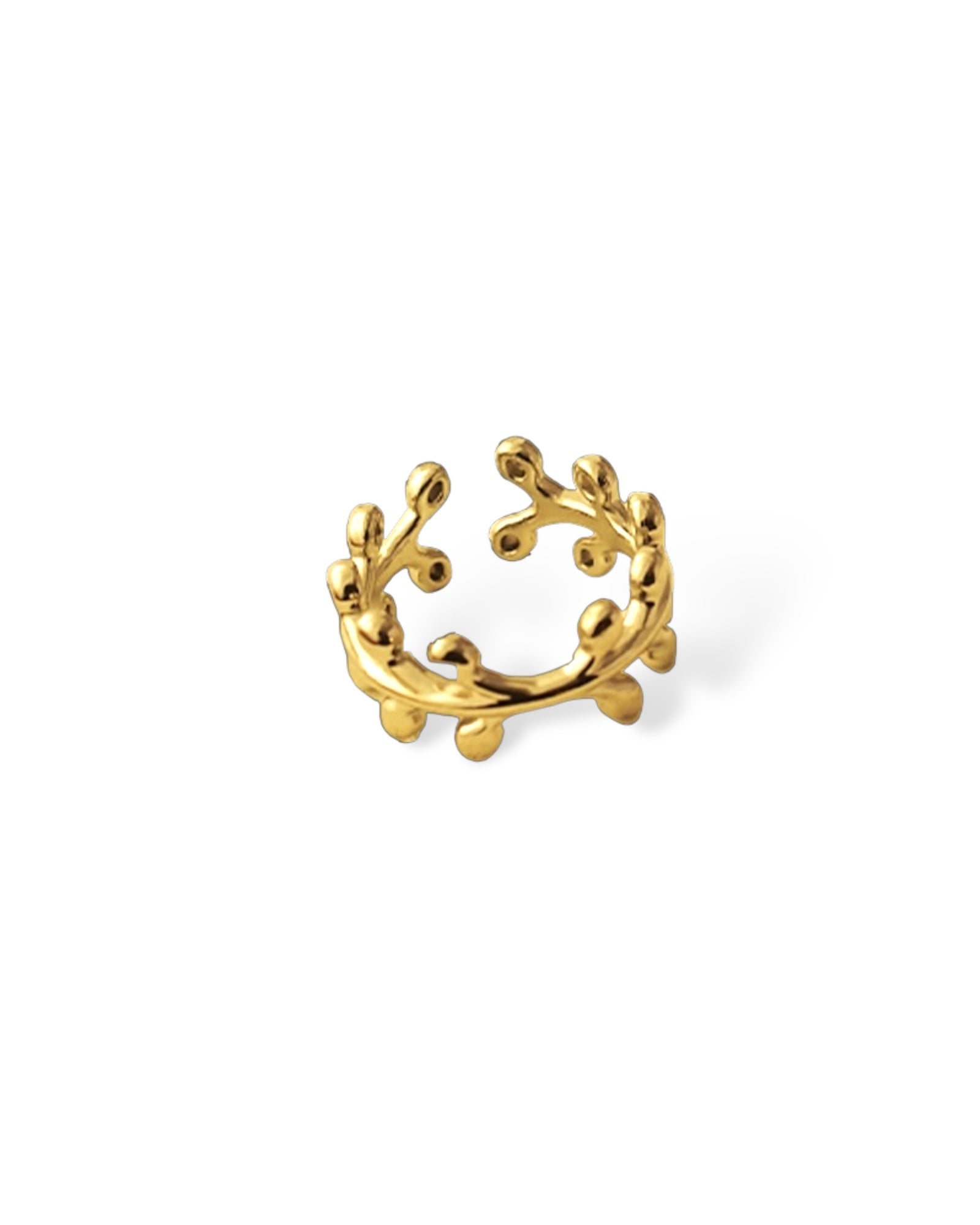 Full leaf 18K Gold Plated ring