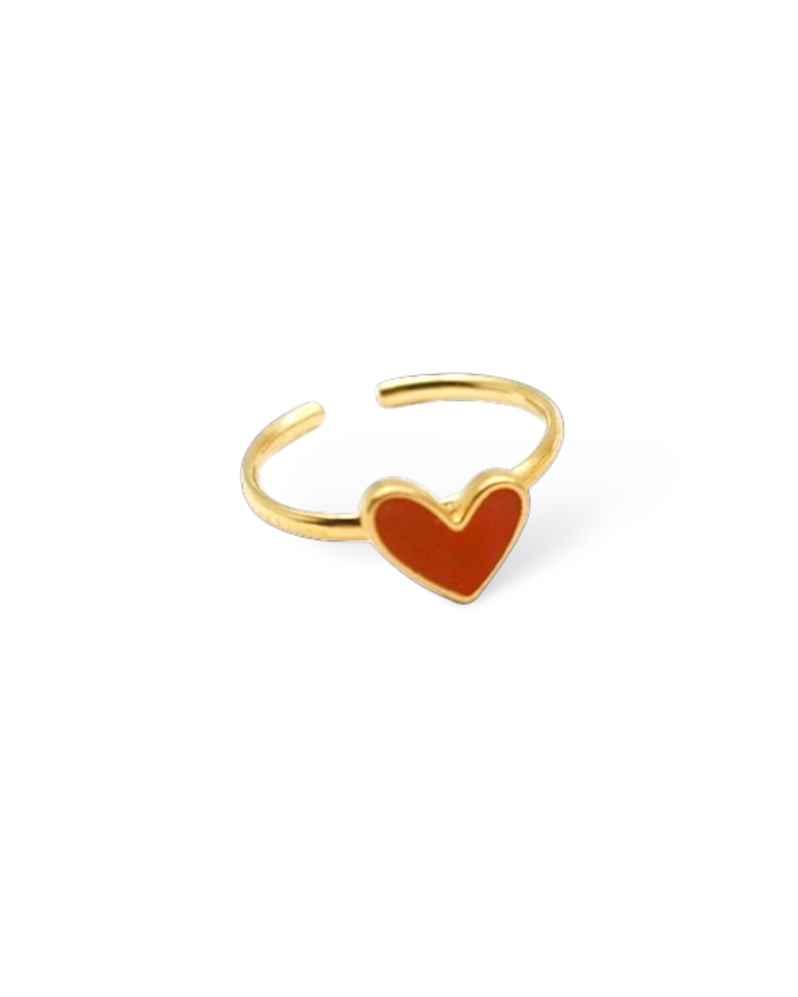 Red Heart 18K Gold Plated ring