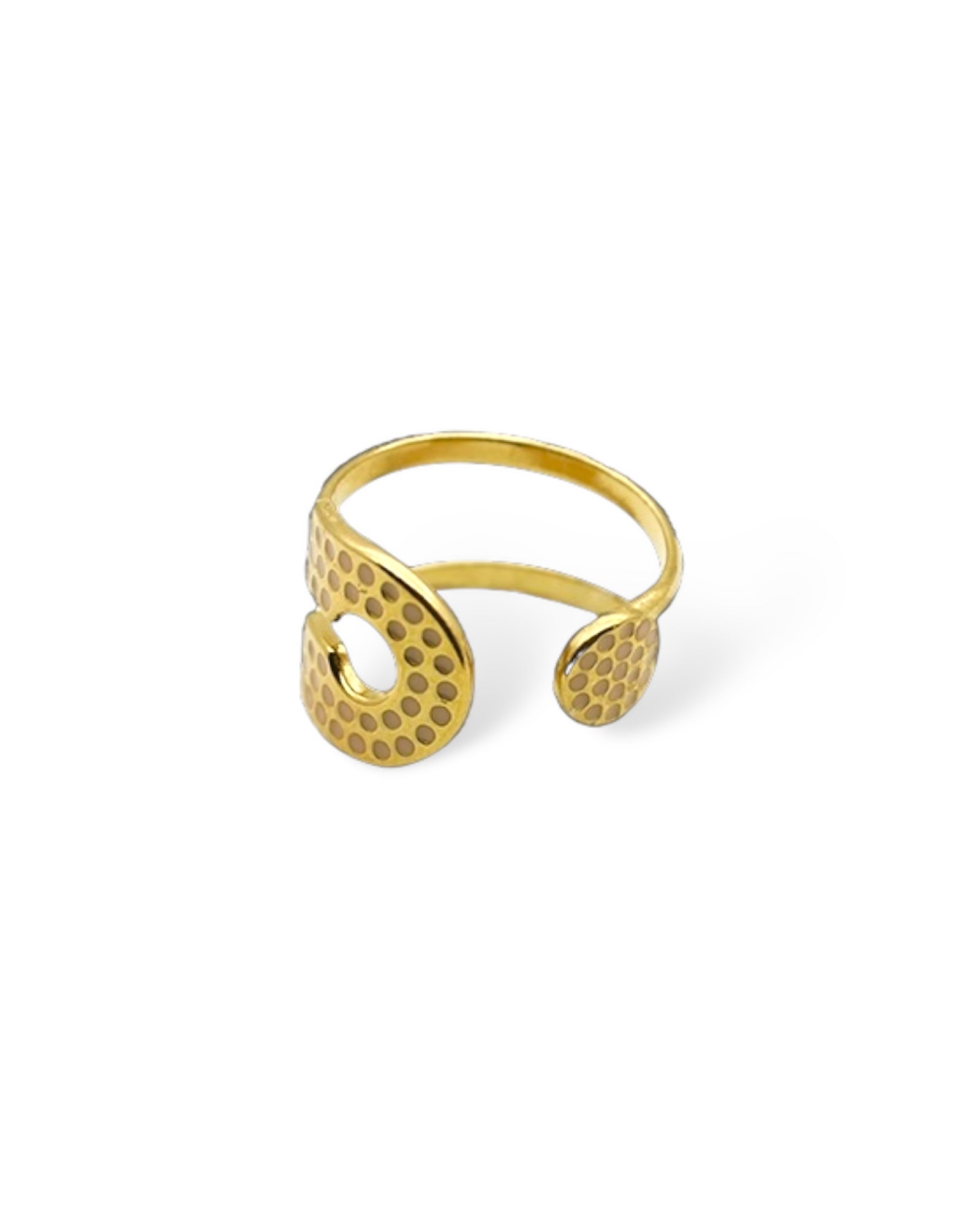 Hammered 18K Gold Plated ring