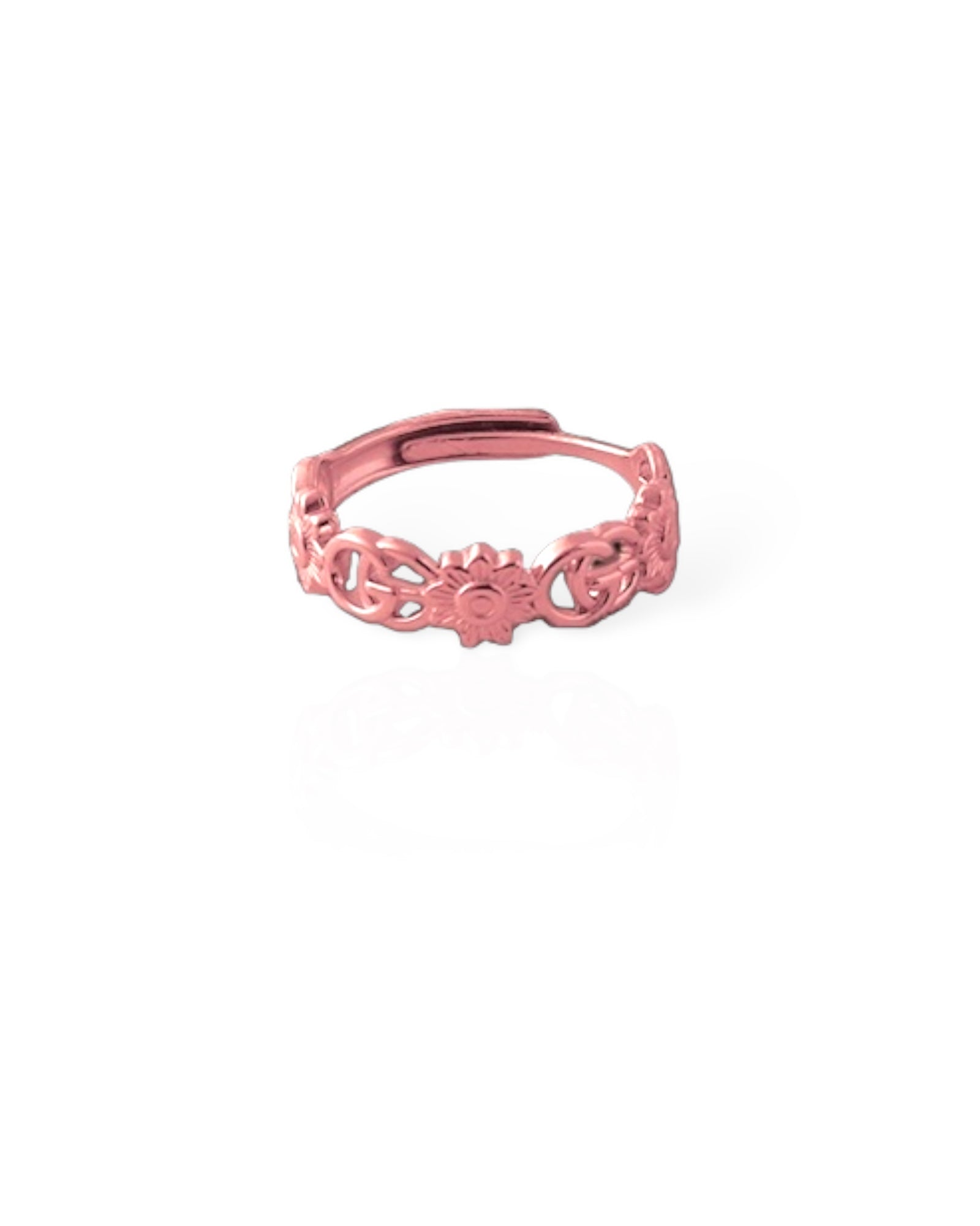 Flowery Chain Rose Gold ring