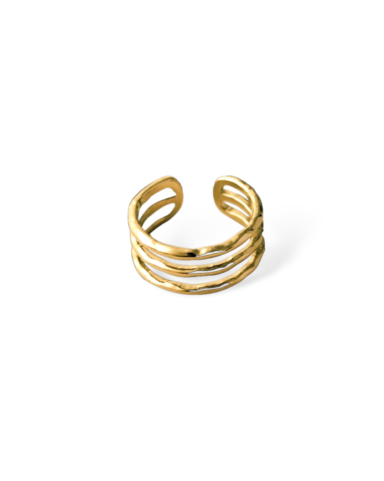 Three in one ring 18K Gold Plated ring