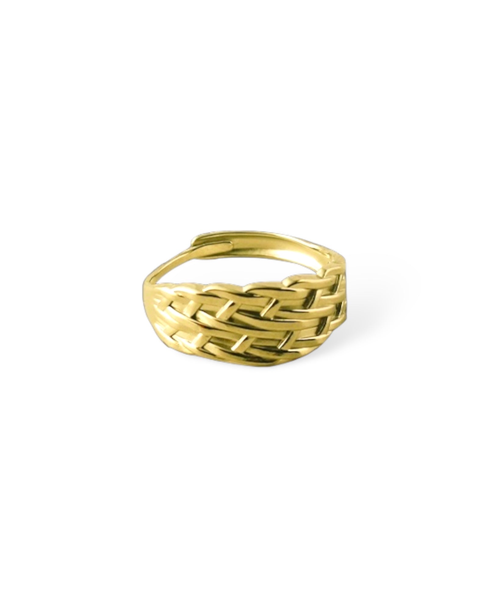 Criss Cross 18K Gold Plated ring